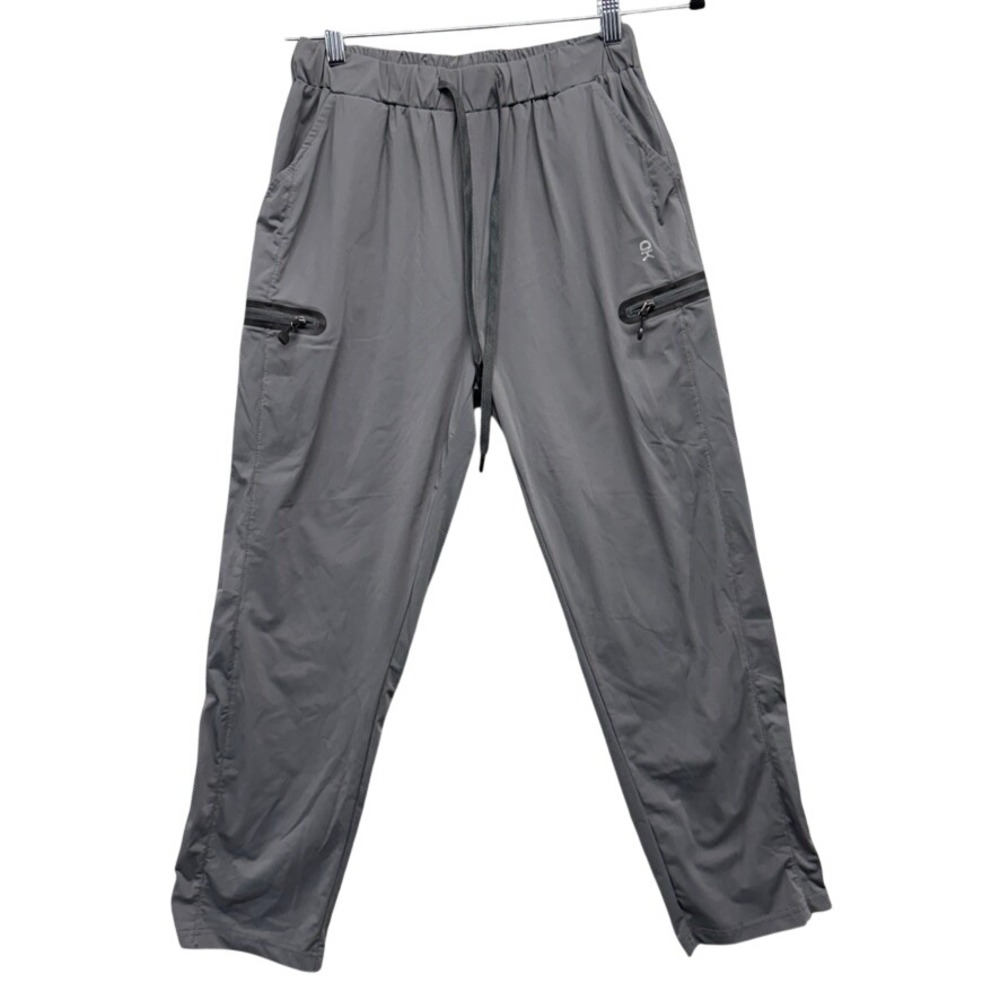 Little Donkey Andy Mens Medium Grey Zipper Pocket Nylon Elastane Pants